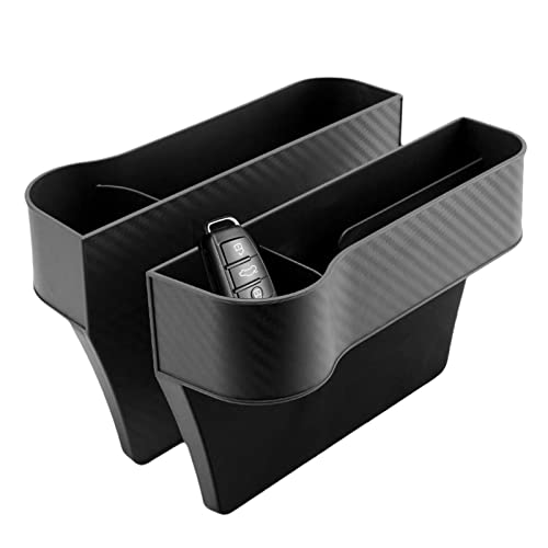 pologmase Autositz Lückenaufbewahrungs Organizer Anti Rutsch Aufbewahrungsbox Vordersitz, Autositz Spaltfüller Box Multifunktionaler Autositz Schlitzfänger Halter Schwarz von pologmase