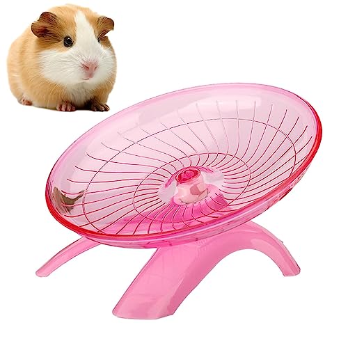 pologmase Leises Hamsterrad,7-Zoll-Hamster-Übungsrad mit Fliegender Untertasse | Fliegende Untertasse, Kleintierspielzeug, 7-Zoll-Rennmausrad aus Acryl, Zwerghamsterspielzeug, Hamsterzubehör von pologmase