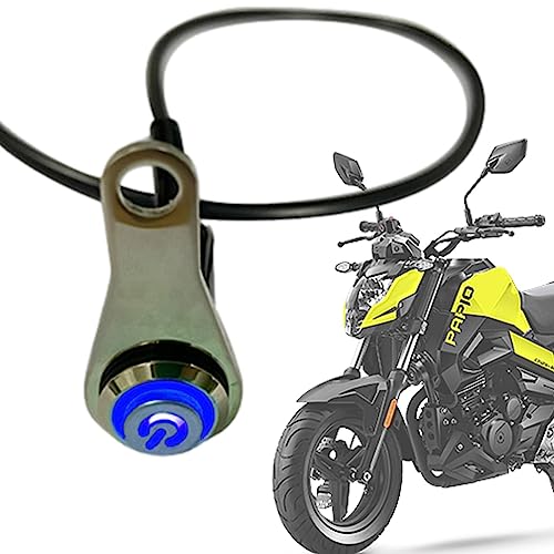pologmase Motorrad-Lichtschalter | Edelstahl-Einschaltknopf für Nebelscheinwerfer - Edelstahl-EIN-Aus-Schalter für Motorrad-Blinker, Hupe, Scheinwerfer von pologmase