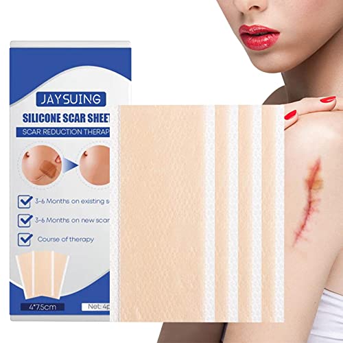 pologmase Narbenpflaster aus Silikon, Silikonband zur Entfernung von Narben, 4 Stück weiche Narbenblätter für C-Abschnitt-Verbrennungen Trauma-Körperwiederherstellungszubehör pologmase Narbenpflaster aus Silikon, Silikonband zur Entfernung von Narben, 4 Stück weiche Narbenblätter für C-Abschnitt-Verbrennungen Trauma-Körperwiederherstellungszubehör von pologmase