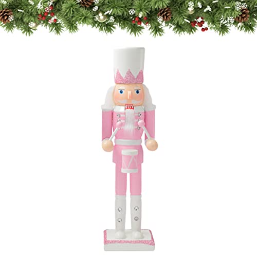 pologmase Nussknacker Figuren Holz Nussknacker Soldaten,30cm Traditionelle Weihnachten Nussknacker Figuren Deko Nussknacker Figuren Rosa Holz Nussknacker Soldat Schmuck Set Home Kreative Dekoration von pologmase