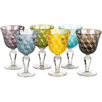 Pols Potten - Blocks Weinglas, mehrfarbig (6er-Set) von pols potten