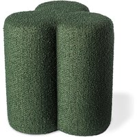 Pols Potten - Clover Hocker, Ø 45 x H 37 cm, Boucle / grün von pols potten