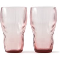 Pols Potten - Pum Longdrink Glas, H 12 cm, dunkellila (2er-Set) von pols potten