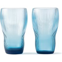 Pols Potten - Pum Longdrink Glas, H 12 cm, hellblau (2er-Set) von pols potten