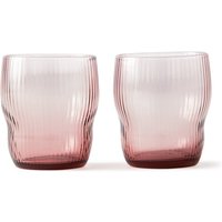 Pols Potten - Pum Longdrink Glas, H 9 cm, dunkellila (2er-Set) von pols potten