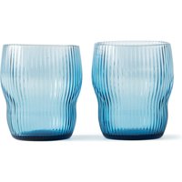 Pols Potten - Pum Longdrink Glas, H 9 cm, hellblau (2er-Set) von pols potten