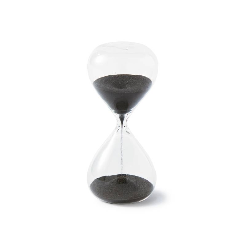 pols potten - Ball Sanduhr XS - schwarz/H x Ø 8.5x4cm/Zeit: 1 min von pols potten