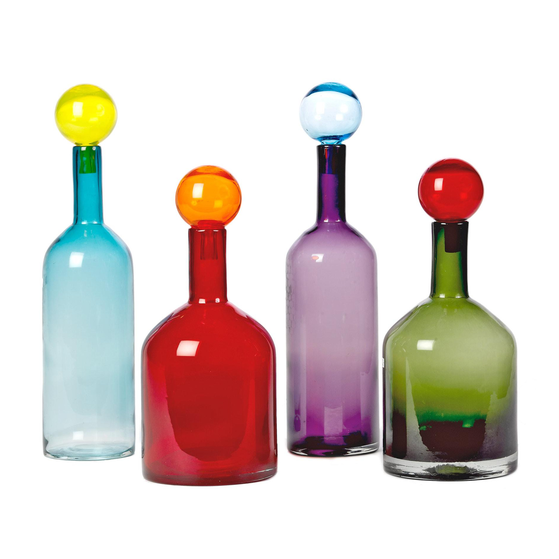 pols potten - Bubbles & Bottles Karaffe 4er Set - mehrfarben von pols potten