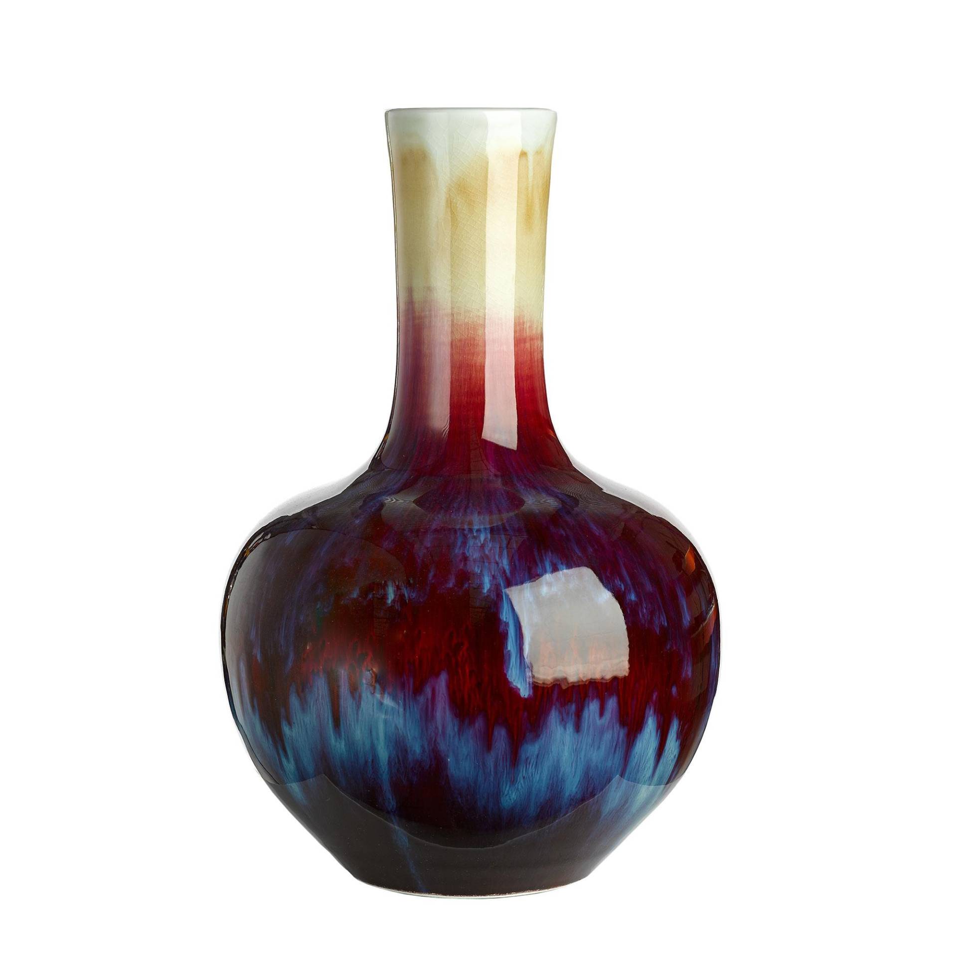 pols potten - Crazy Vase S - mehrfarben/glasiert/H x Ø 41x26cm von pols potten