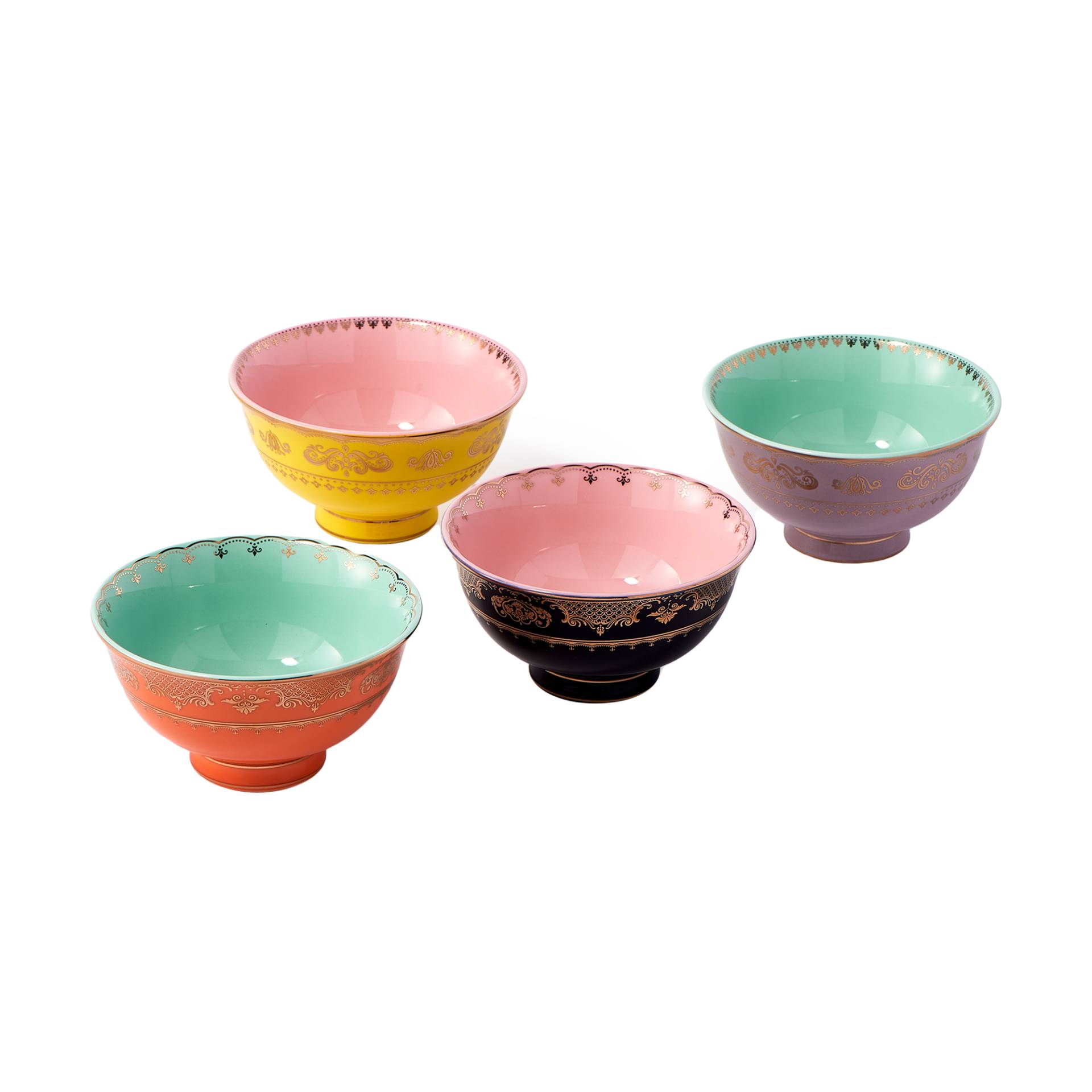 pols potten - Grandpa Schüssel 4er Set - mehrfarbig/H 6,4cm x Ø 12,3cm von pols potten