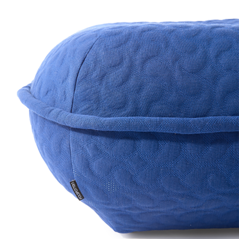 pols potten - Puff x ByBorre Pouf - dunkelblau/Swell (47% Polyester, 30% recyceltes Polyester, 15% Wolle, 8% recyceltes Polyamid)/BxHxT 95x35x80cm von pols potten