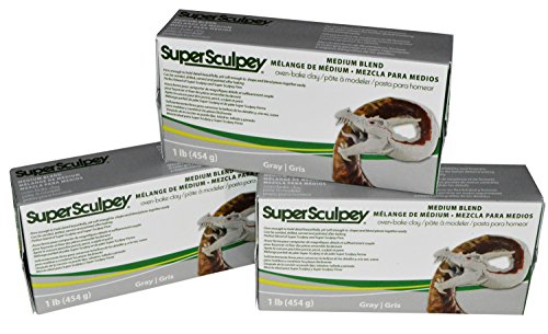 Sculpey Super Sculpturing Compound Medium Blend Gray Clay by Polyform von polyform