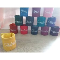 Personalisierter, Bestickter Stoffserviettenring Mit Ton-In-Ton-Namenslinie, Weihnachtsgeschenk, Handgefertigte Geschenkidee, Personalisierbare Personalisierter, Bestickter Stoffserviettenring Mit Ton-In-Ton-Namenslinie, Weihnachtsgeschenk, Handgefertigte Geschenkidee, Personalisierbare von pommedammour17