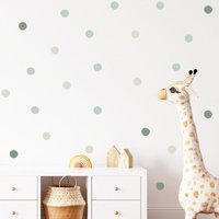 47 Stück Polka Dot Wandaufkleber Für Kinderzimmer, Unregelmäßige Punkte Wandtattoo, Kinder Schlafzimmer Dots Boho Wandaufkleber, Pastell von pompomdecal