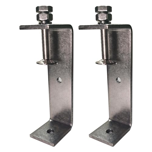 Ponezg 2 Stück C Klemme 90-125mm Einstellbar Kieferöffnungen Edelstahl C Zwingen Schraubzwingen Klein Schraubklemmen Metall Klemmschrauben Klemmhalterung Tischklemme M8 M10 Schraubzwinge C-Clamp Set von ponezg