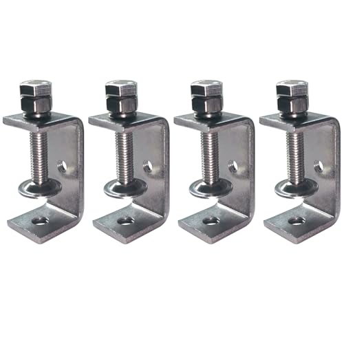Ponezg 4 Stück C Klemme 20-50mm Einstellbar Kieferöffnungen Schraubzwingen Klein Edelstahl C Zwingen Schraubklemmen Metall Kleine Klemmen Klemmschrauben Klemmhalterung M8 M10 Schraubzwinge C Clamp Set von ponezg
