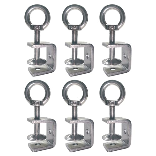 Ponezg 6 Stück C Klemme Klein 0-25mm Einstellbar Kieferöffnungen Edelstahl C Zwinge Schraubzwingen Klein Schraubklemmen Metall Klemmschrauben Klemmhalterung Tischklemme M8 Schraubzwinge C-Clamp Set von ponezg