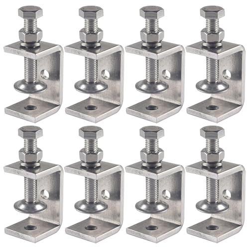 Ponezg 8 Stück C Klemme 6-30mm Einstellbar Kieferöffnungen Schraubzwingen Klein Edelstahl C Zwingen Schraubklemmen Metall Kleine Klemmen Klemmschrauben Klemmhalterung M8 Schraubzwinge C Clamp Set von ponezg