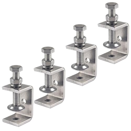 Ponezg C Klemme Edelstahl 35mm C Zwingen Schraubzwingen Klein Klemmschraube Schraubklemme Klemmen Metall Klemmhalterung Tischklemme 6-30mm Einstellbar Kieferöffnungen M8 Zwinge Set, C-Clamp (4 Stück) von ponezg