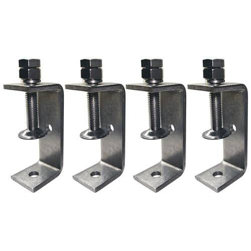 Ponezg Schraubzwingen Klein Set 75mm C Klemme Edelstahl C Zwingen Klemmschraube Schraubklemme Klemmen Metall Klemmhalterung Tischklemme 40-70mm Einstellbar Kieferöffnungen M8 M10 C-Clamp (4 Stück) von ponezg