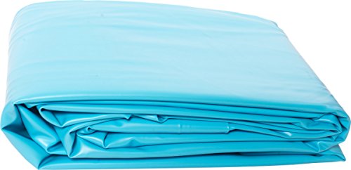 poolomio® PVC-Poolfolie rund, hochwertige & kältebeständige Poolinnenfolie für Schwimmbecken, Ersatzfolie Stärke 0,4 mm, Poolinnenhülle geeignet für Stahlwandpools mit Ø 350 x 90 cm, blau von pool o mio.de