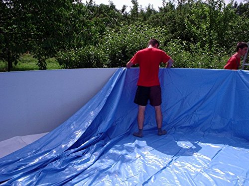 Poolinnenfolie blau Poolfolie geeignet für Stahlwandpools mit Ø 450 x 120 cm von poolfolien.eu