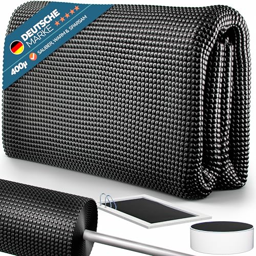 poolomio® Solarplane Pool rund schwarz Ø460 cm | Solarabdeckplane Poolabdeckung 400 µm zuschneidbar | Wärmedämmende Poolplane Noppenfolie Solarfolie | Robustes Solar Cover von poolomio