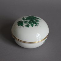 Augarten Wien Maria Theresia Grün Große Deckeldose Dose D 11, 5 cm von porcelainexpert