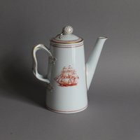 Copeland Spode Trade Winds Rot Kaffeekanne Kanne von porcelainexpert