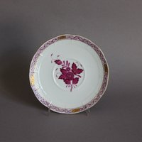 Herend Porzellan Apponyi Purpur Unterteller Für Suppentasse Tasse 744 Ap von porcelainexpert