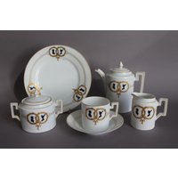 Thomas Und Ens Biedermeier Porzellan 6Tlg Service Scherenschnitt Mit Golddekor Thomas Und Ens Biedermeier Porzellan 6Tlg Service Scherenschnitt Mit Golddekor von porcelainexpert