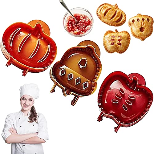 Mini-Kuchenformer für Weihnachtsfeier, Backzubehör, Schneeflocke, Handschuh und Weihnachtsbaumformen, 3-teilig, Teigpresser-Taschen-Kuchenformen-Set, Handkuchenformen (Halloween) von porlik