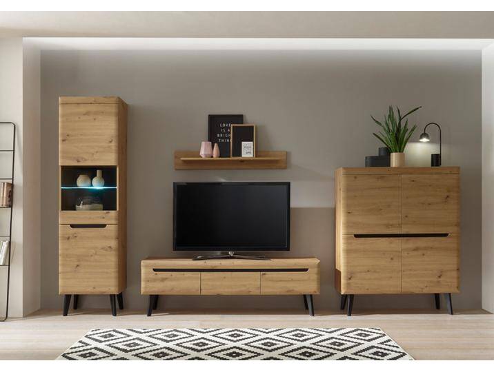 Anbauwand N5 TORGE 4-teilig 360 x 197 cm Eiche Artisan Dekor von porta