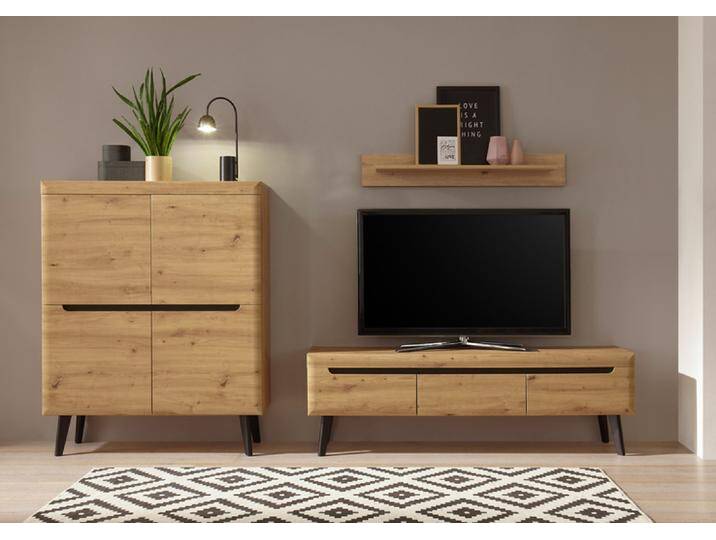 Anbauwand N7 TORGE 3-teilig 287 x 170 cm Eiche Artisan Dekor von porta