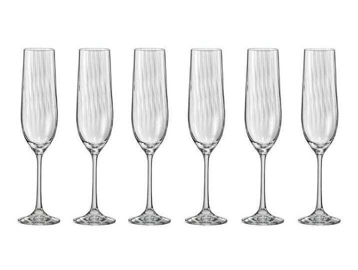 BOHEMIA SELECTION Sektglas WATERFALL 6er Set von porta