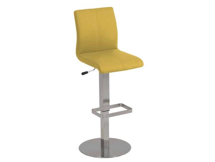Barhocker AMATI 2er Set Edelstahl /Lederlook gelb Barhocker AMATI 2er Set Edelstahl /Lederlook gelb von porta