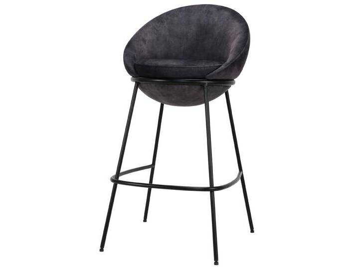 Barstuhl ROUND 52 x 100 cm anthrazit/schwarz von porta