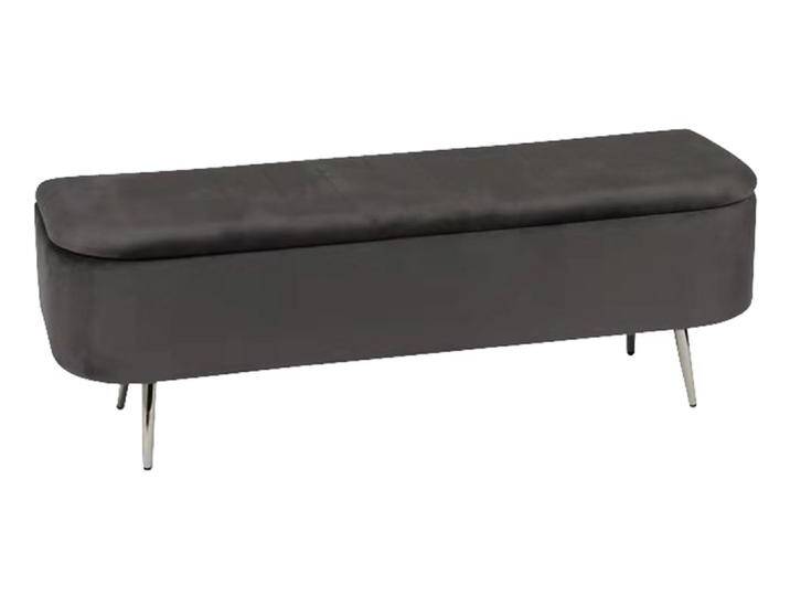 Bettbank 120 x 42 cm dunkelgrau/silberfarbig von porta
