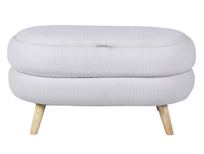 Bettbank Holzfüße massiv Cord 48,5 x 87 x 46 cm Braun/Beige Bettbank Holzfüße massiv Cord 48,5 x 87 x 46 cm Braun/Beige von porta