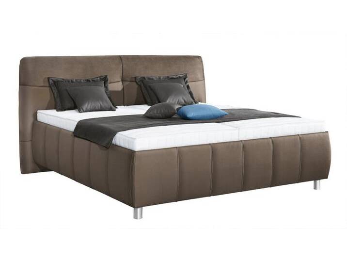 Bettgestell PALLAS 180 x 200 cm Lederlook braun von porta