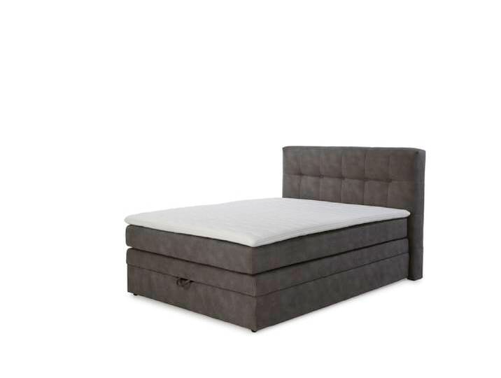 Boxspringbett AMY 140 x 200 cm dunkelgrau von porta