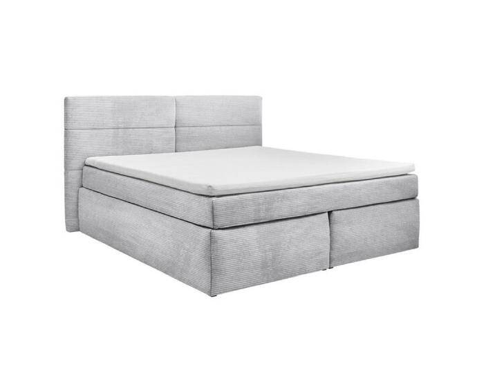 Boxspringbett OMAHA 200 x 220 cm dove grau von porta