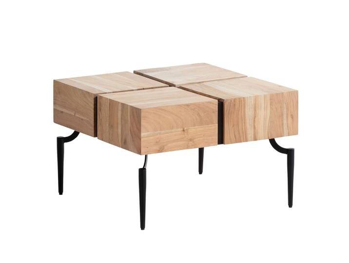 Couchtisch 60 x 60 cm Schwarz/ Akazie von porta