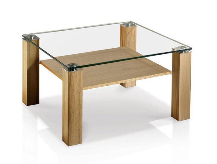 Couchtisch 70 x 70 cm Eiche/ Klarglas Couchtisch 70 x 70 cm Eiche/ Klarglas von porta