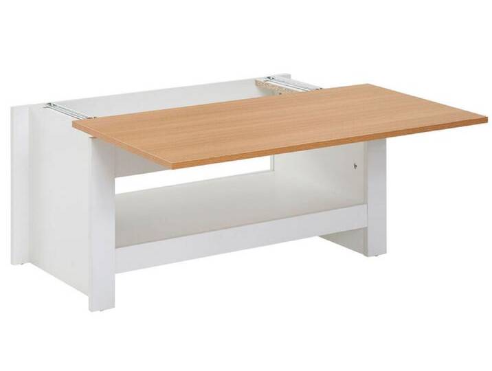 Couchtisch 85 x 47 cm weiß/ braun Couchtisch 85 x 47 cm weiß/ braun von porta