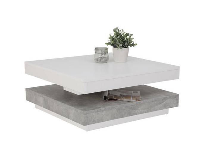 Couchtisch ANDY 67 x 67 cm weiß /Betonoptik von porta