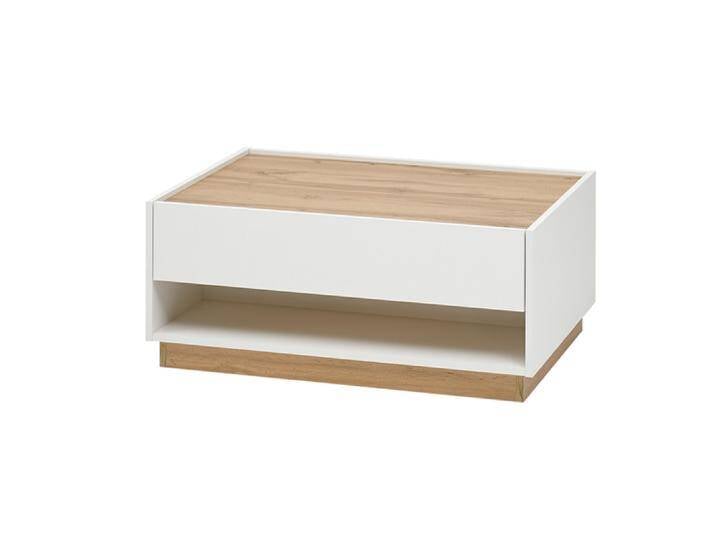Couchtisch CITY 90x60 cm Weiß/Wotan Eiche Nachbildung von porta