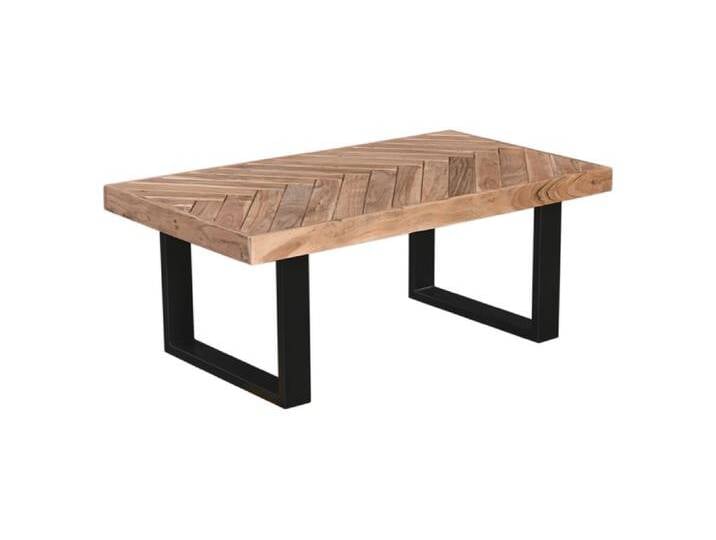 Couchtisch LUANDA 110 x 60 cm Massivholz Akazie natur/schwarz von porta