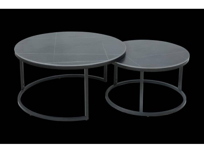 Couchtisch LUIS II 2er Set rund 80x41/60x37 cm Marmor-Optik... Couchtisch LUIS II 2er Set rund 80x41/60x37 cm Marmor-Optik... von porta